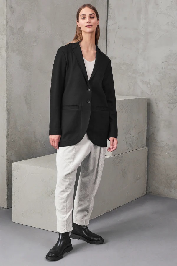 TRANSIT PAR SUCH Soft Wool Blazer in Black