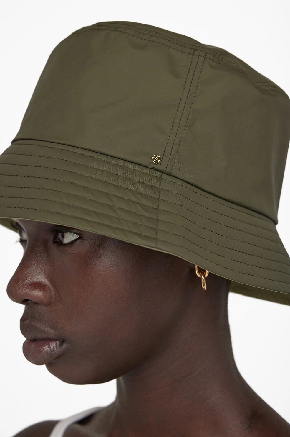 Anine Bing Demi Bucket Hat in Dark Green
