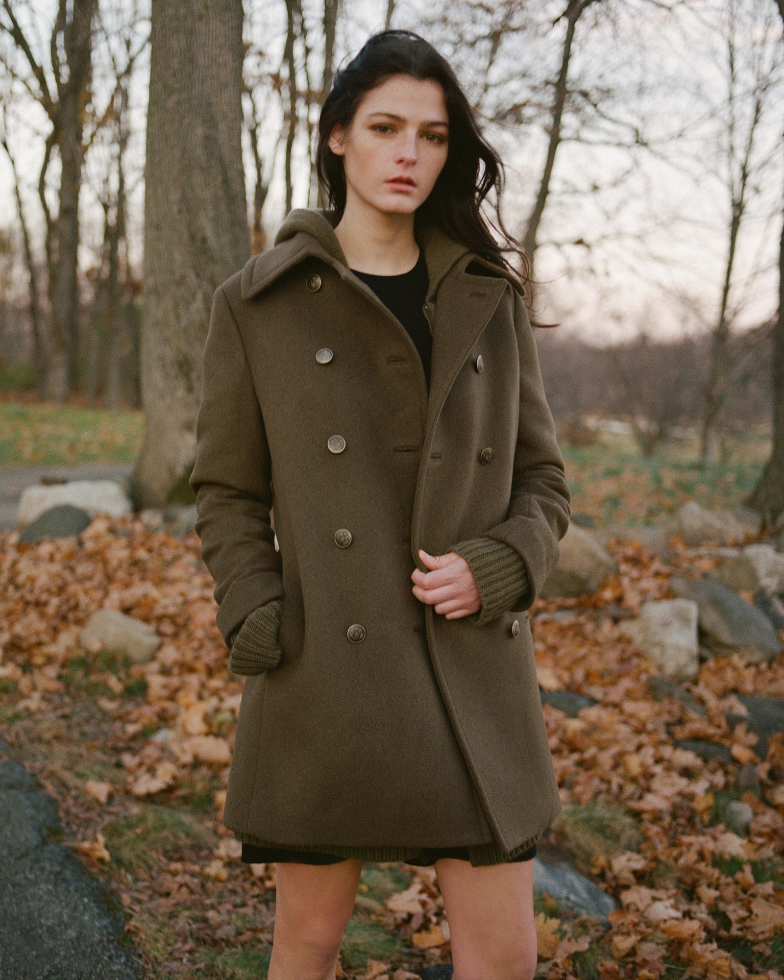 Nili Lotan Melina Coat in Army Green