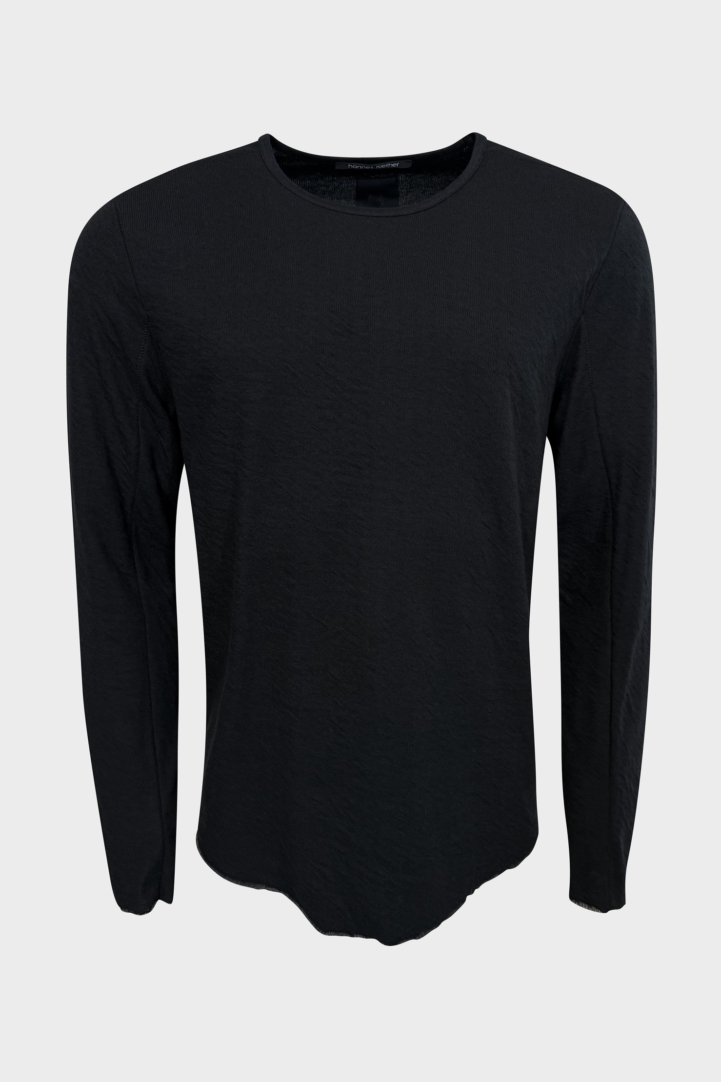 HANNES ROETHER Cozy Double Layered Longsleeve in Black HANNES ROETHER Cozy Double Layered Longsleeve in Black