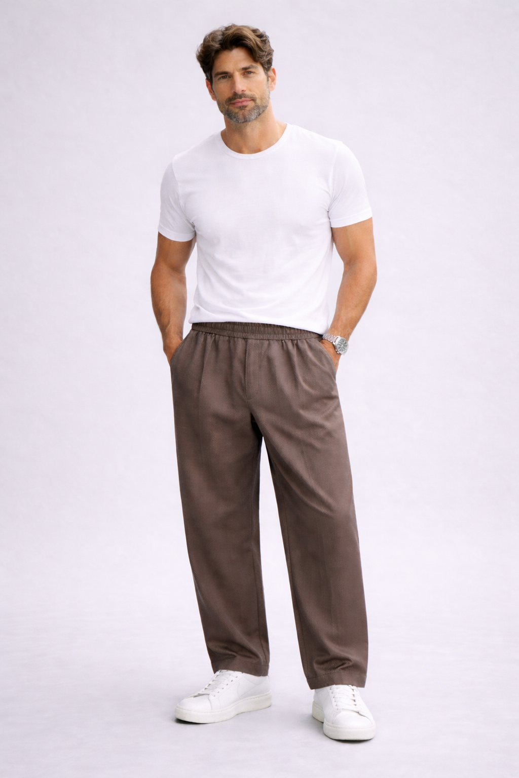 GOLDEN GOOSE Light Wool Jogging Pant Pompeo