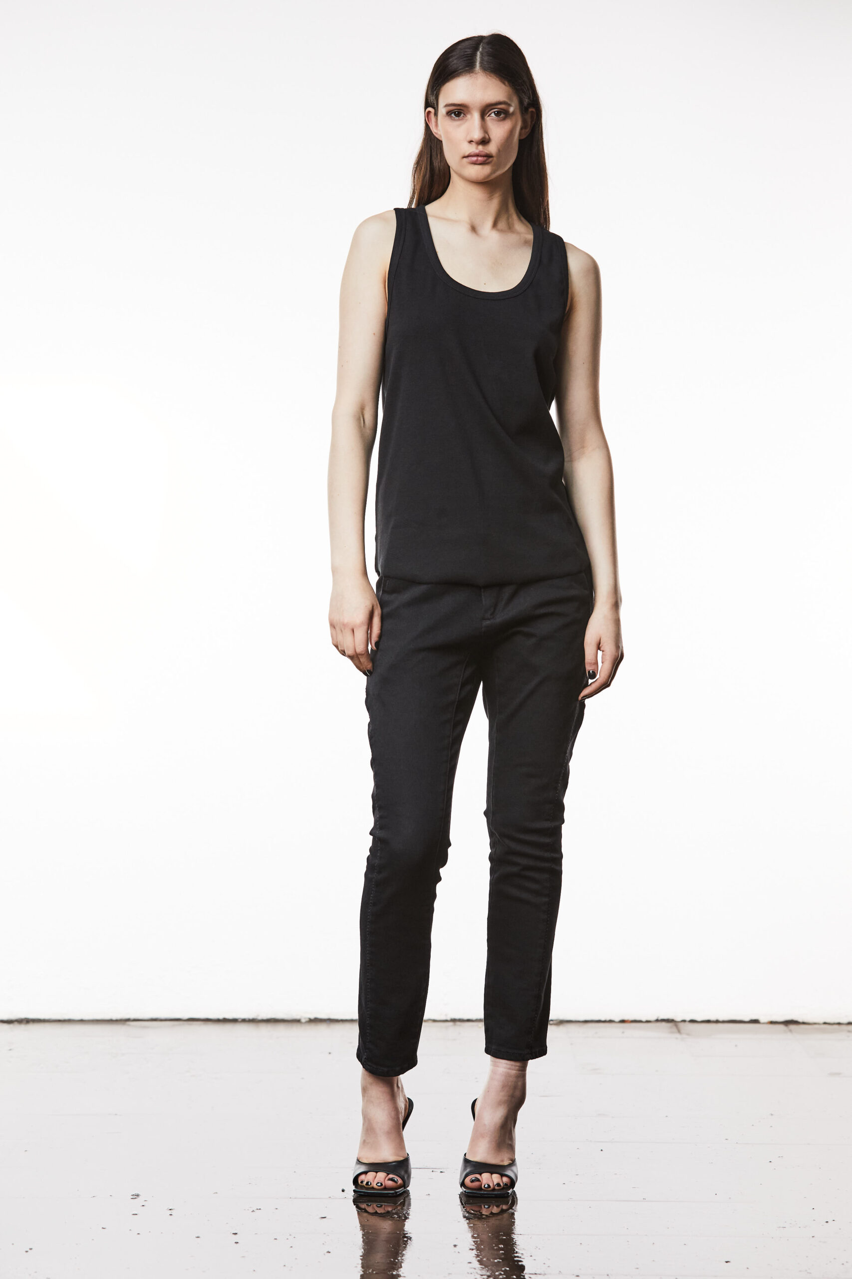 THOM KROM Rib Tank Top in Black THOM KROM Rib Tank Top in Black