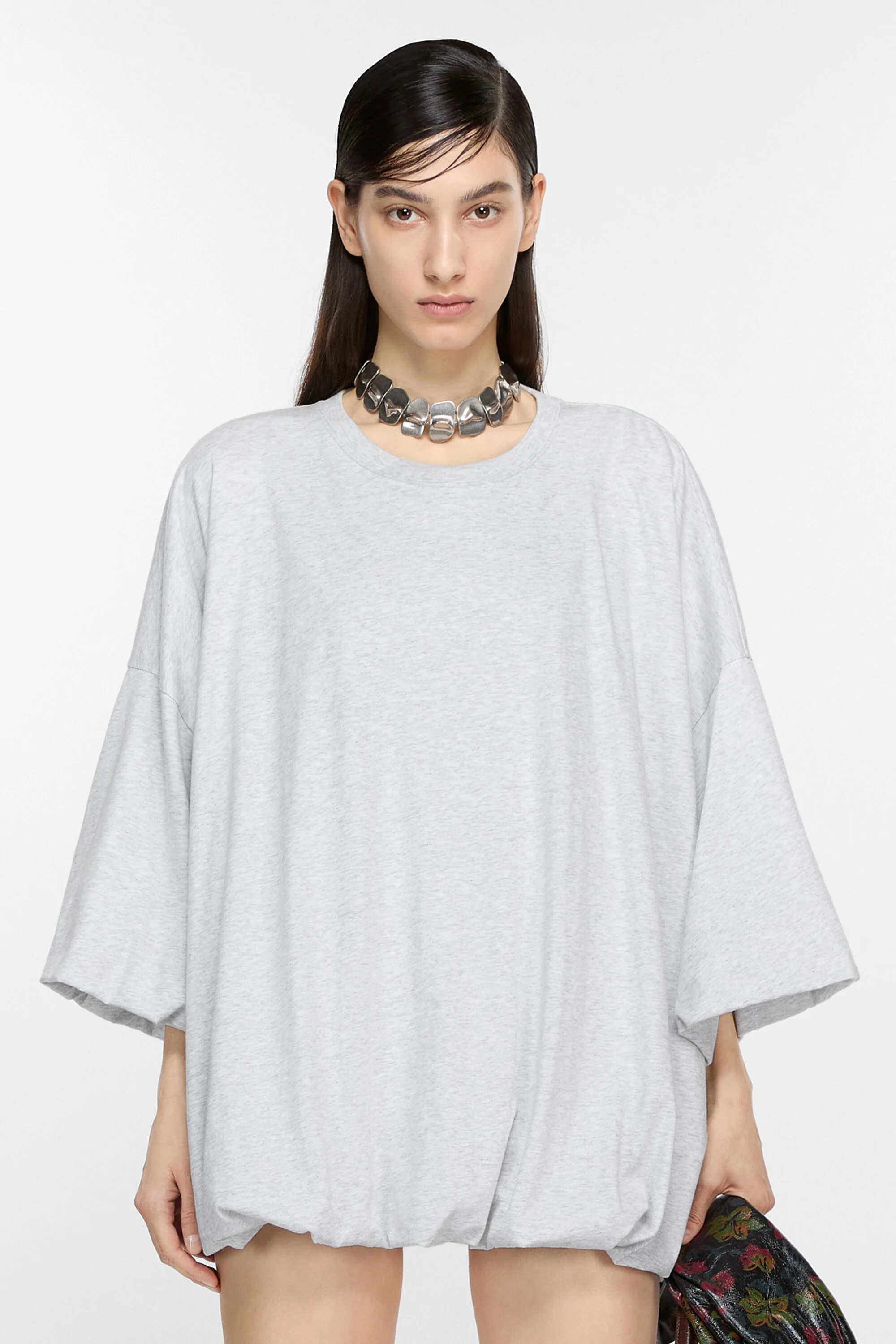 ACNE STUDIOS Oversize T-shirt in Grey Melange ACNE STUDIOS Oversize T-shirt in Grey Melange