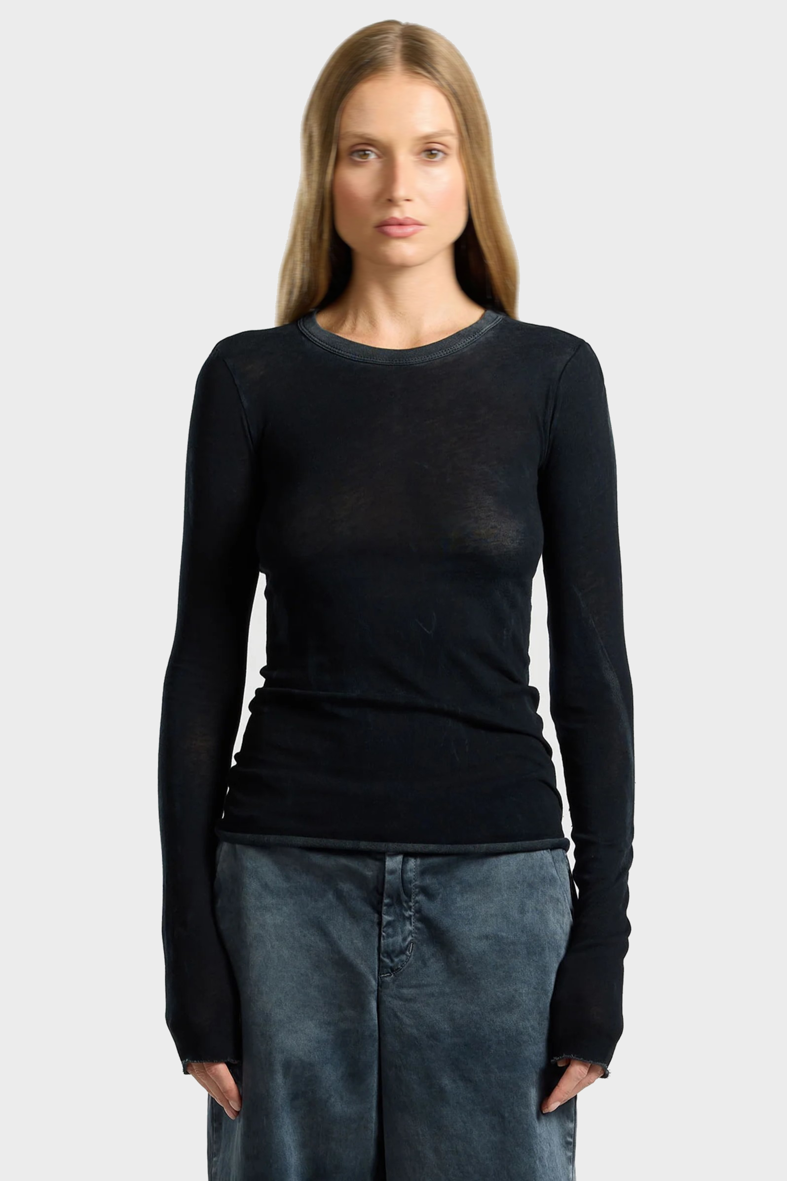 COTTON CITIZEN Marbella Longsleeve in Vintage Black