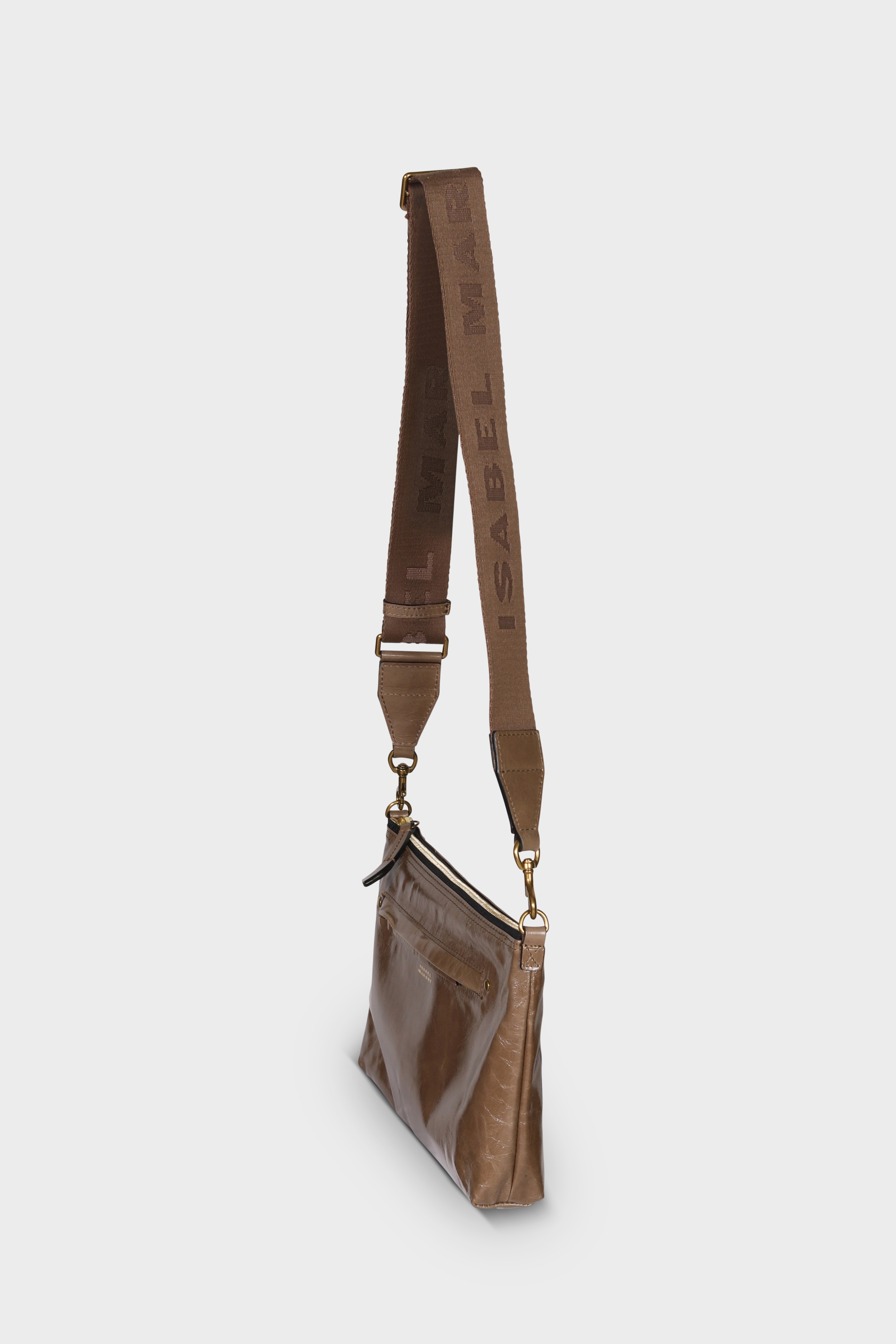 ISABEL MARANT Nessah Shoulder Bag in Dark Khaki