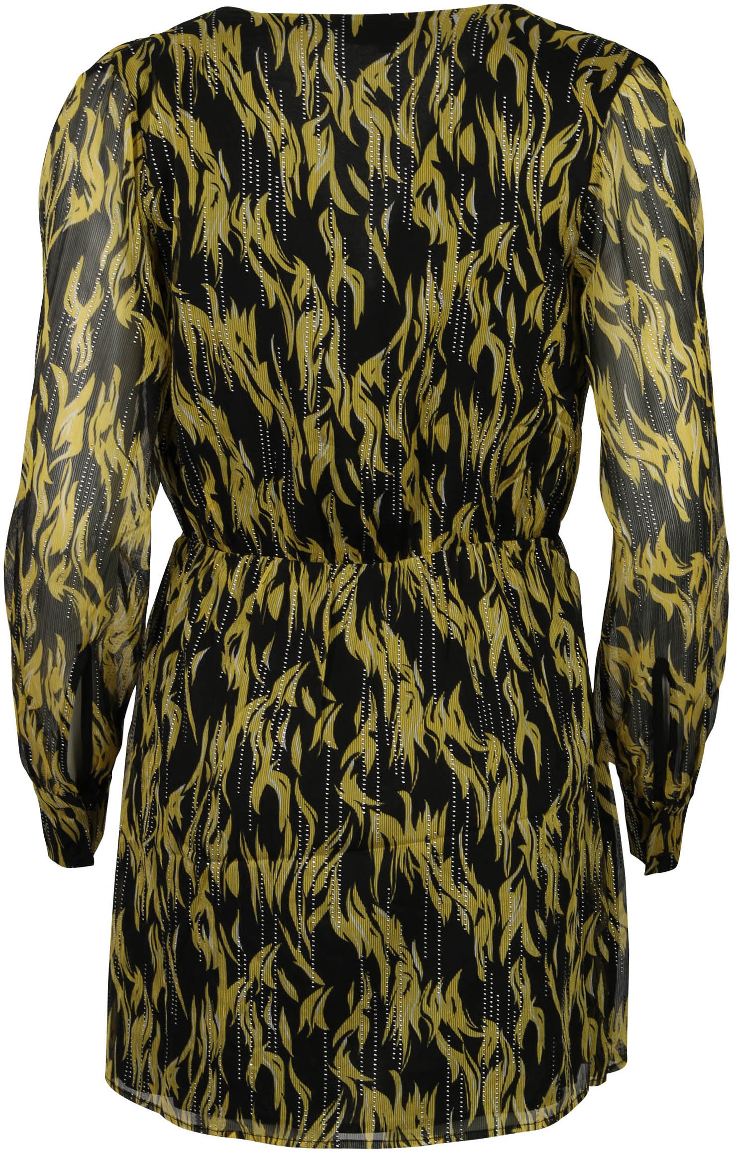 Nikkie Wrap Dress Lemon/Black