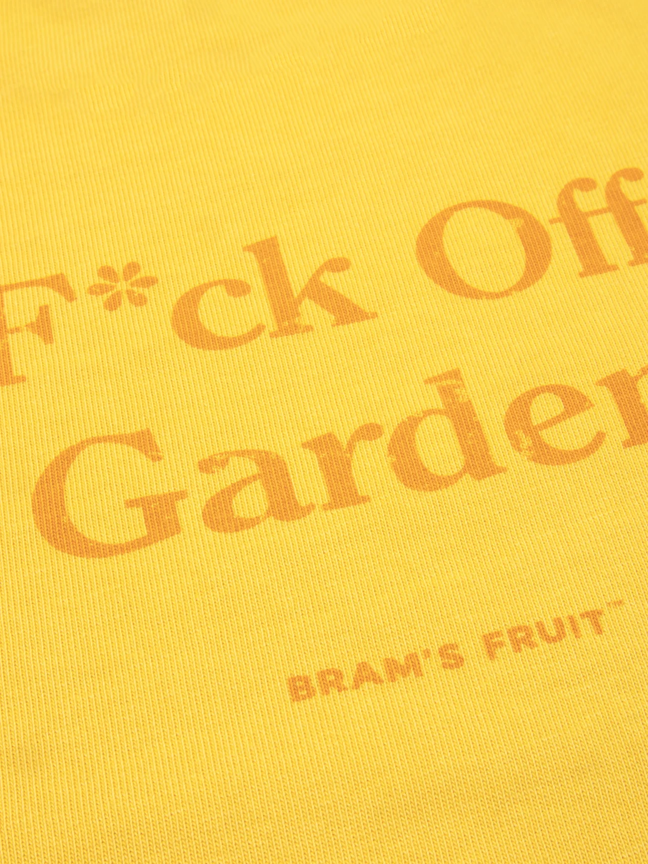 BRAM'S FRUIT ''F*ck Off'' Distressed T-Shirt in Washed Dried Orange