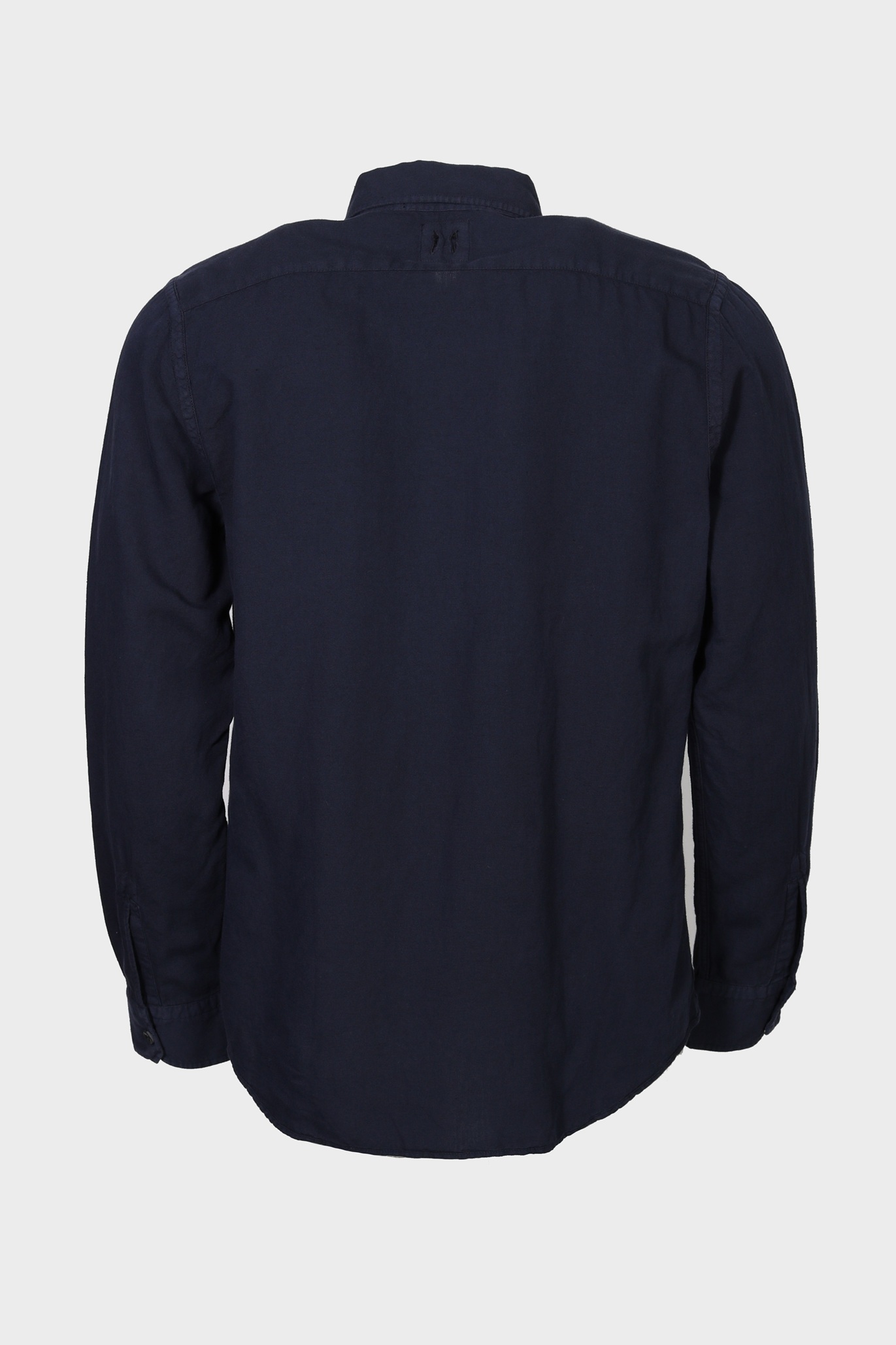 HANNES ROETHER Cotton/Linen Shirt in Navy