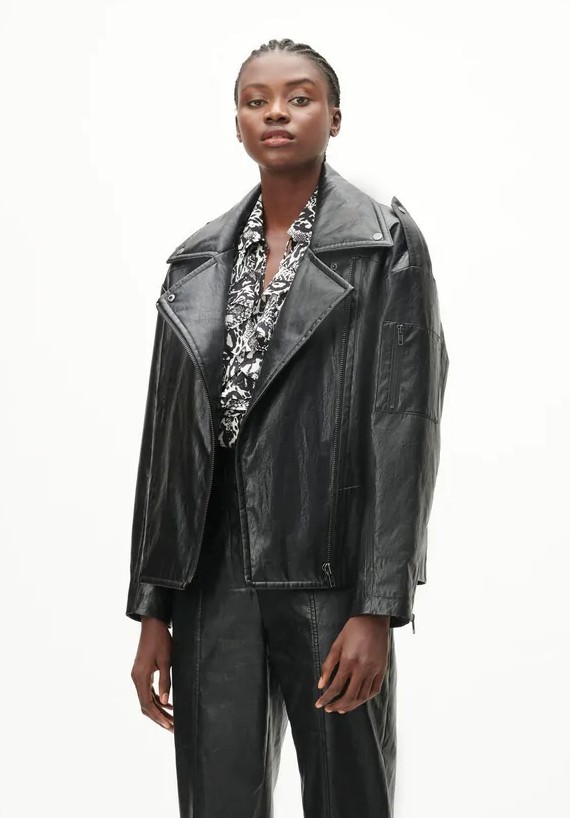 Lala Berlin Vegan Leather Jacket in Black M