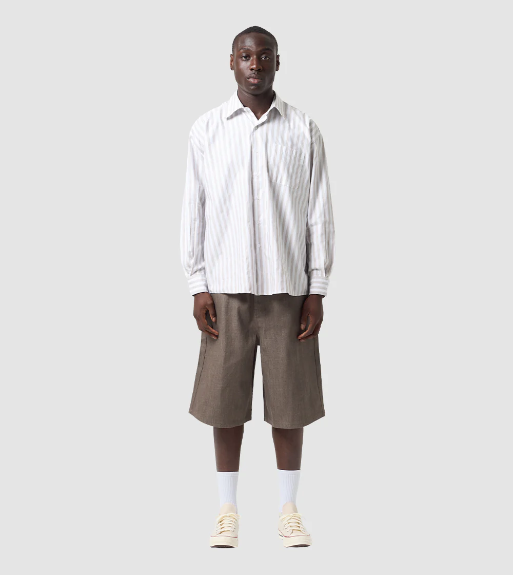 PERPLEX Japanese Raw Denim Shorts in Brown