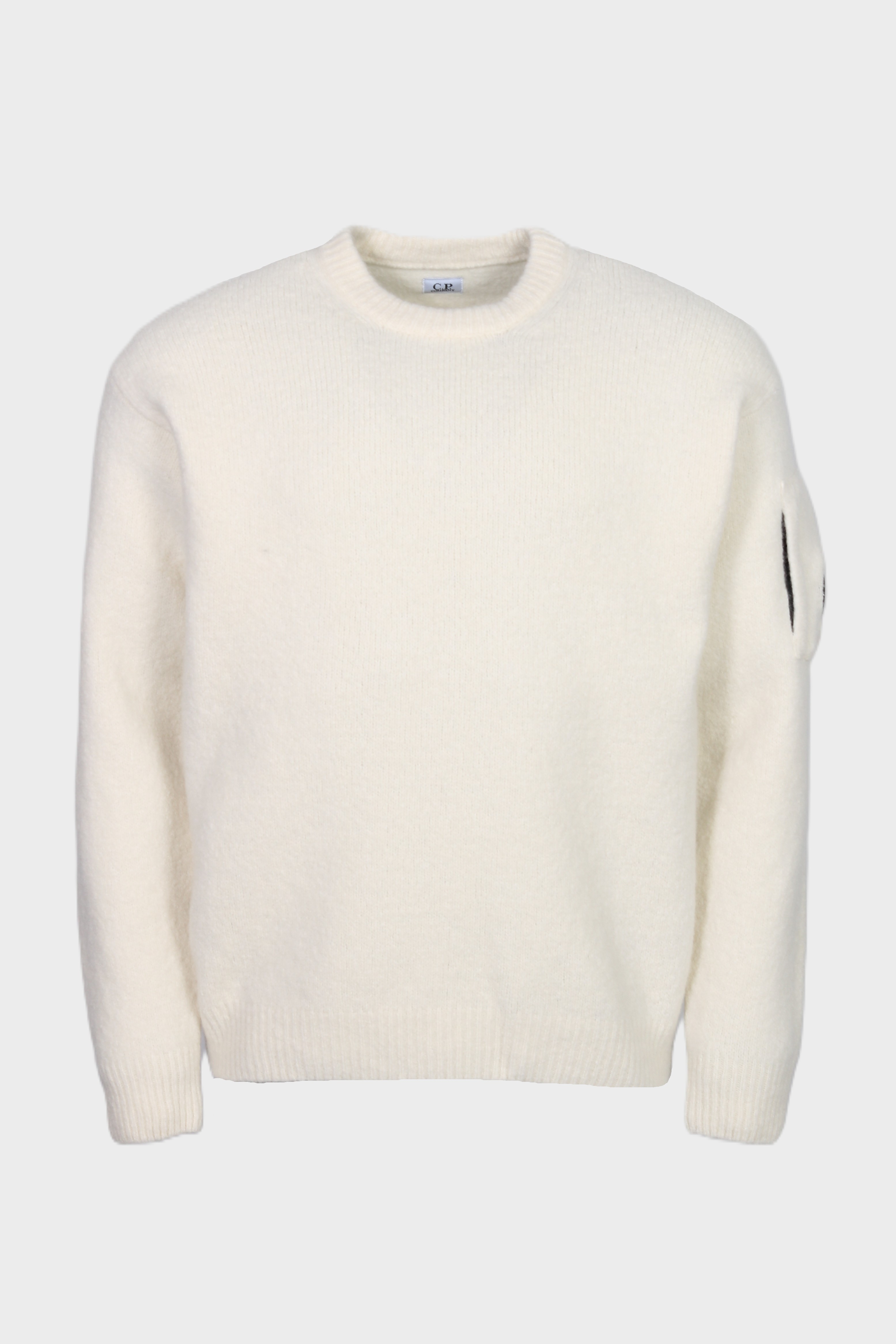 C.P. COMPANY Fluffy Knit Pullover in Gauze White