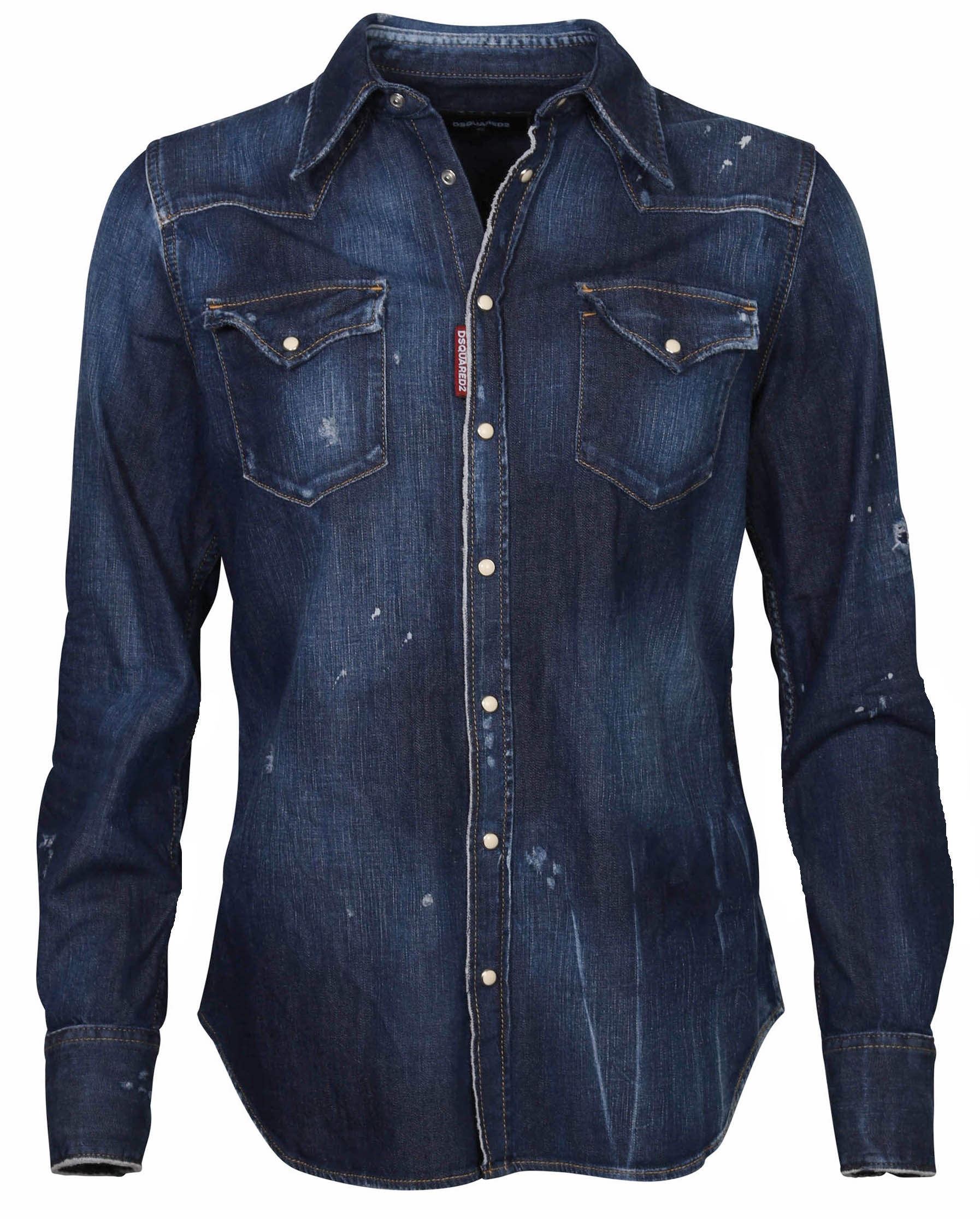 Dsquared Denim Shirt Blue Washed