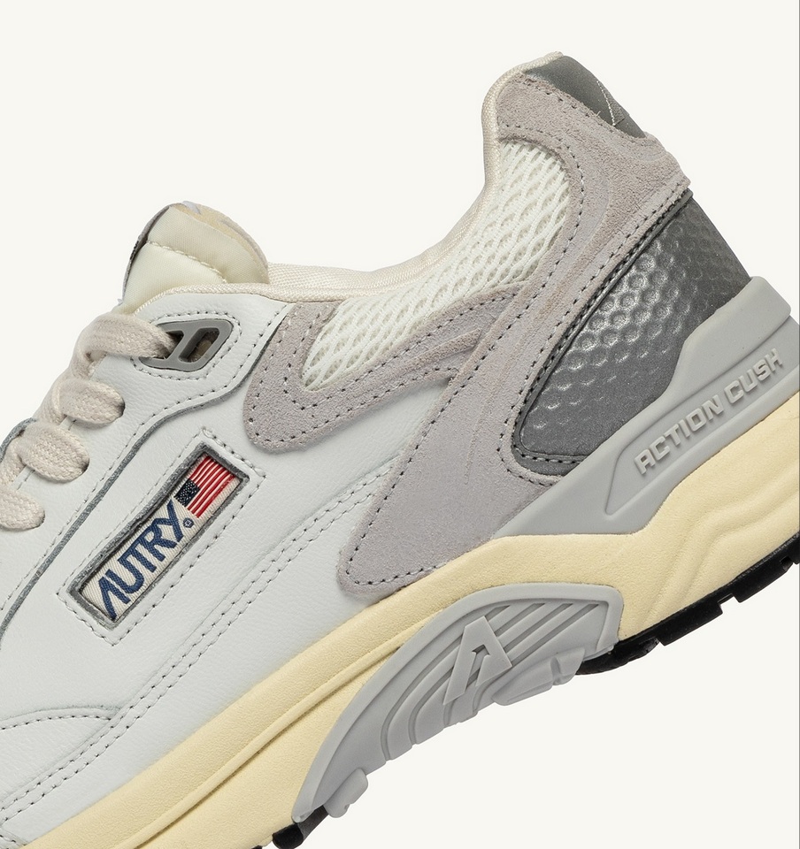 AUTRY ACTION SHOES Hyperway in Leather/Mesh/White/Grey