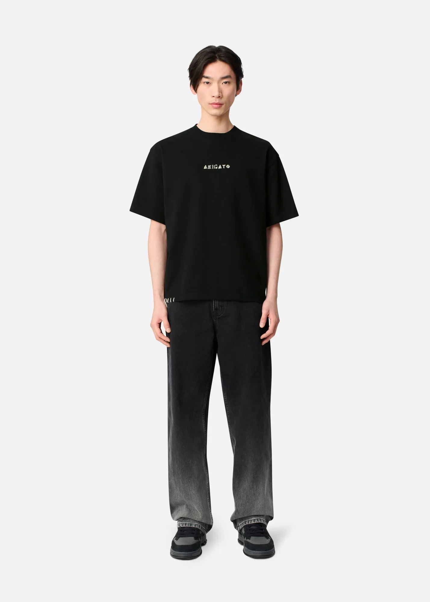 AXEL ARIGATO Threaded T-Shirt in Black