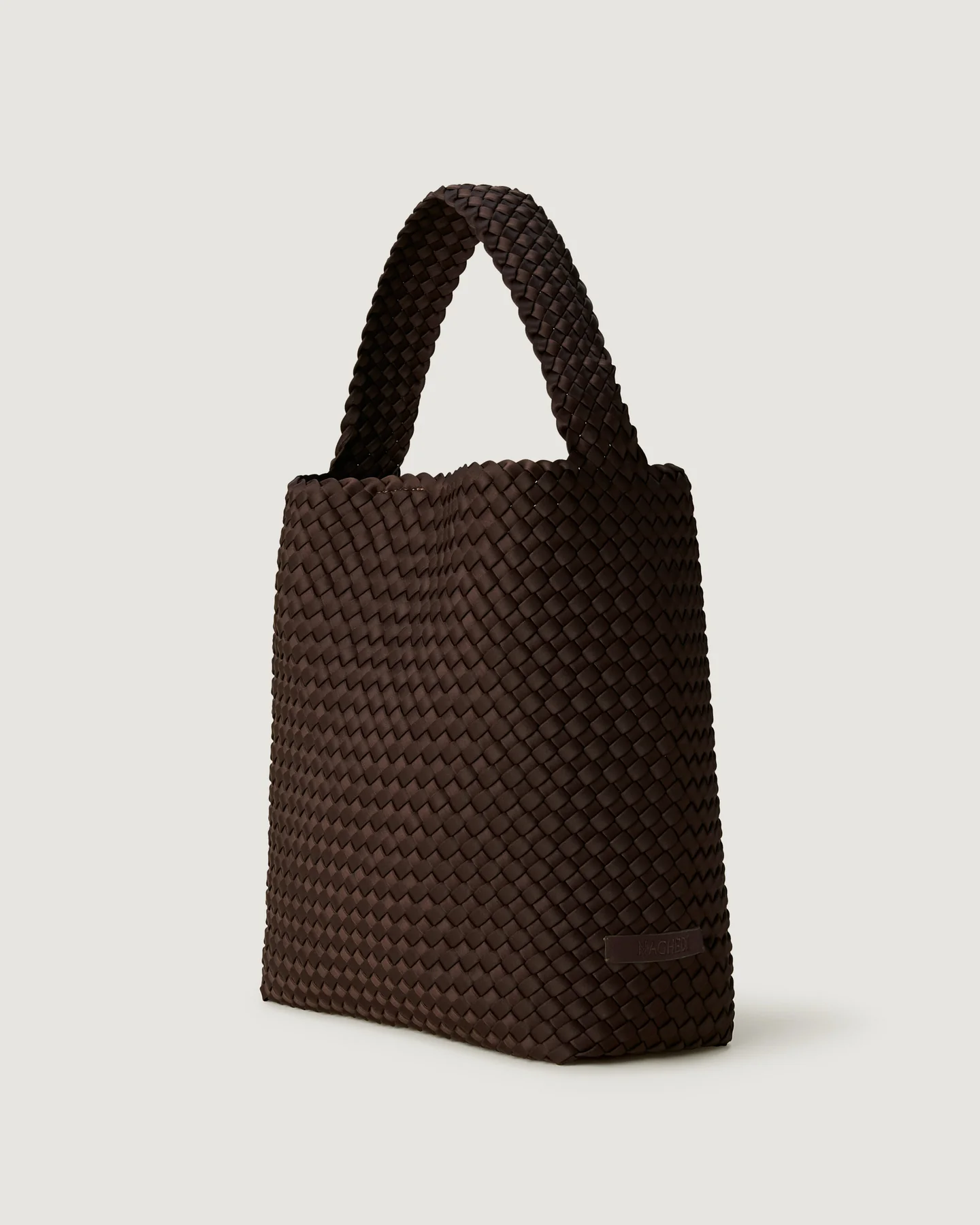 NAGHEDI Handwoven Medium Nomad Hobo Bag in Chocolate