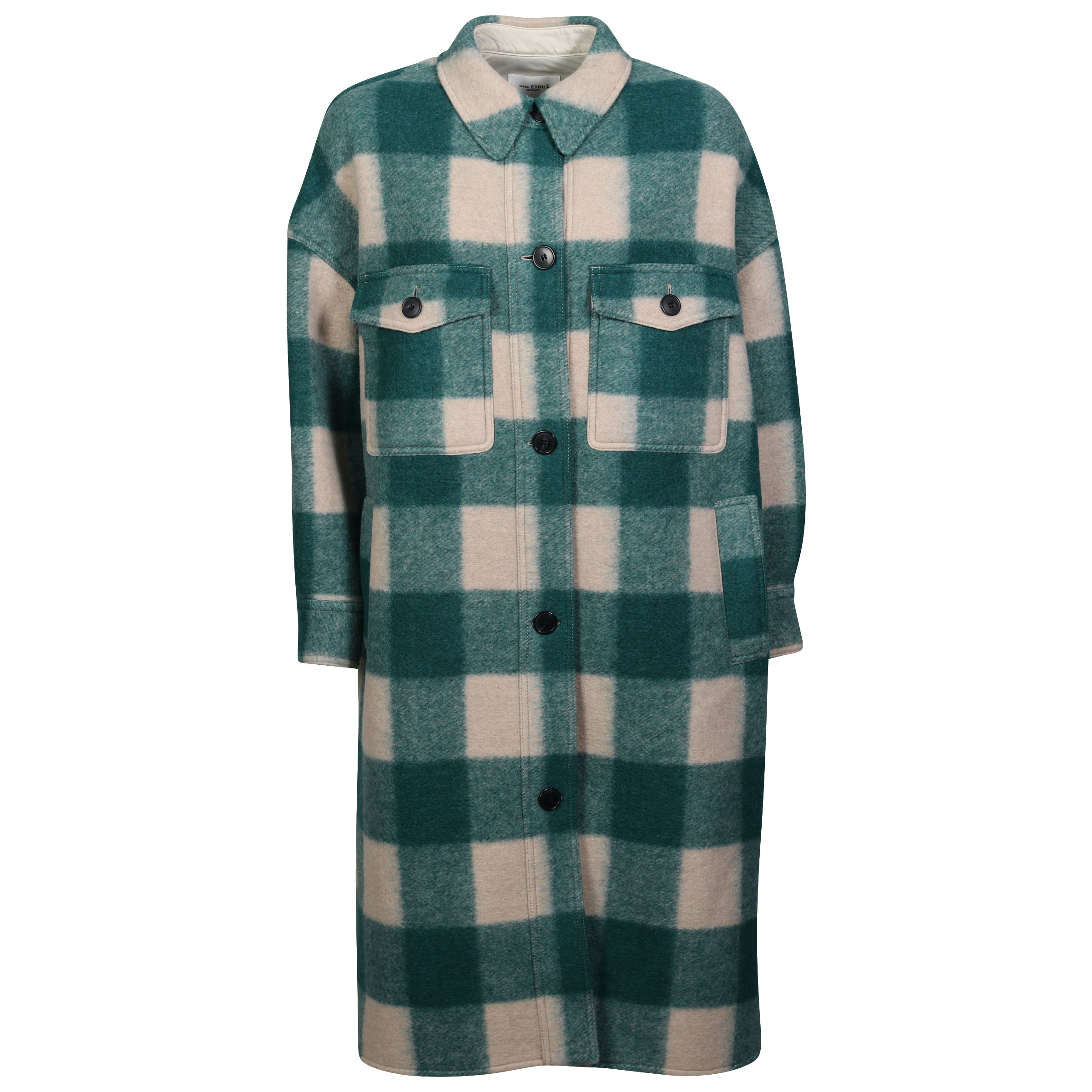 Isabel Marant Étoile Check Coat Fontizi Green