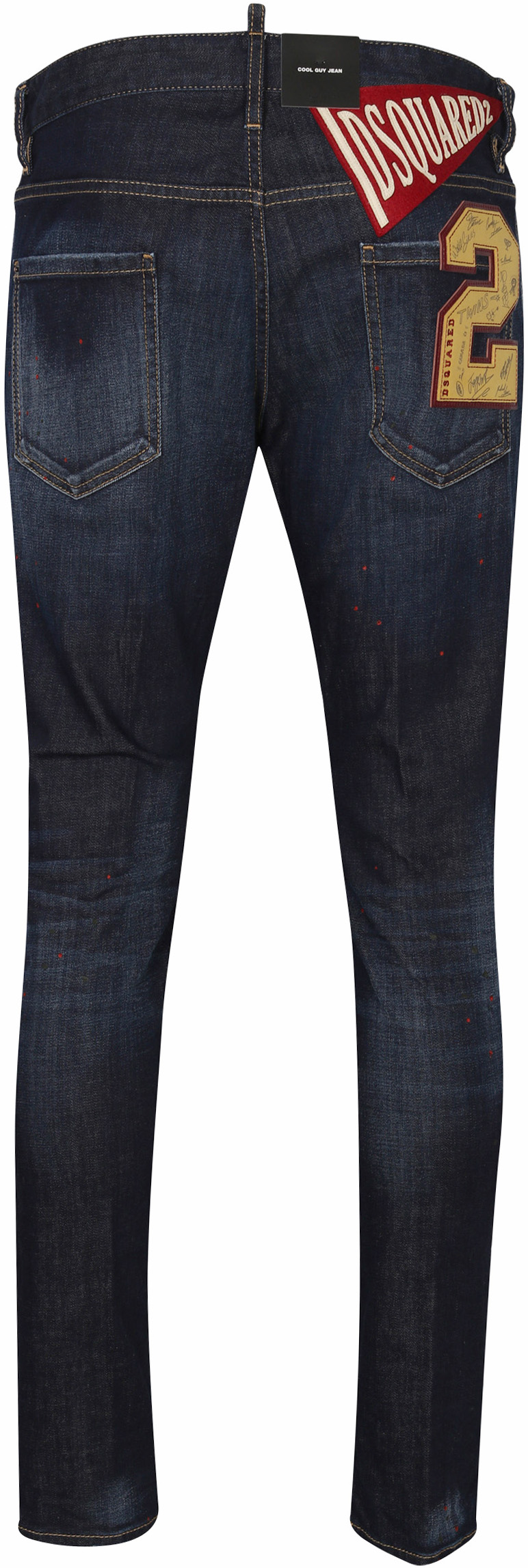 Dsquared Patched Jeans Cool Guy Blue Washed