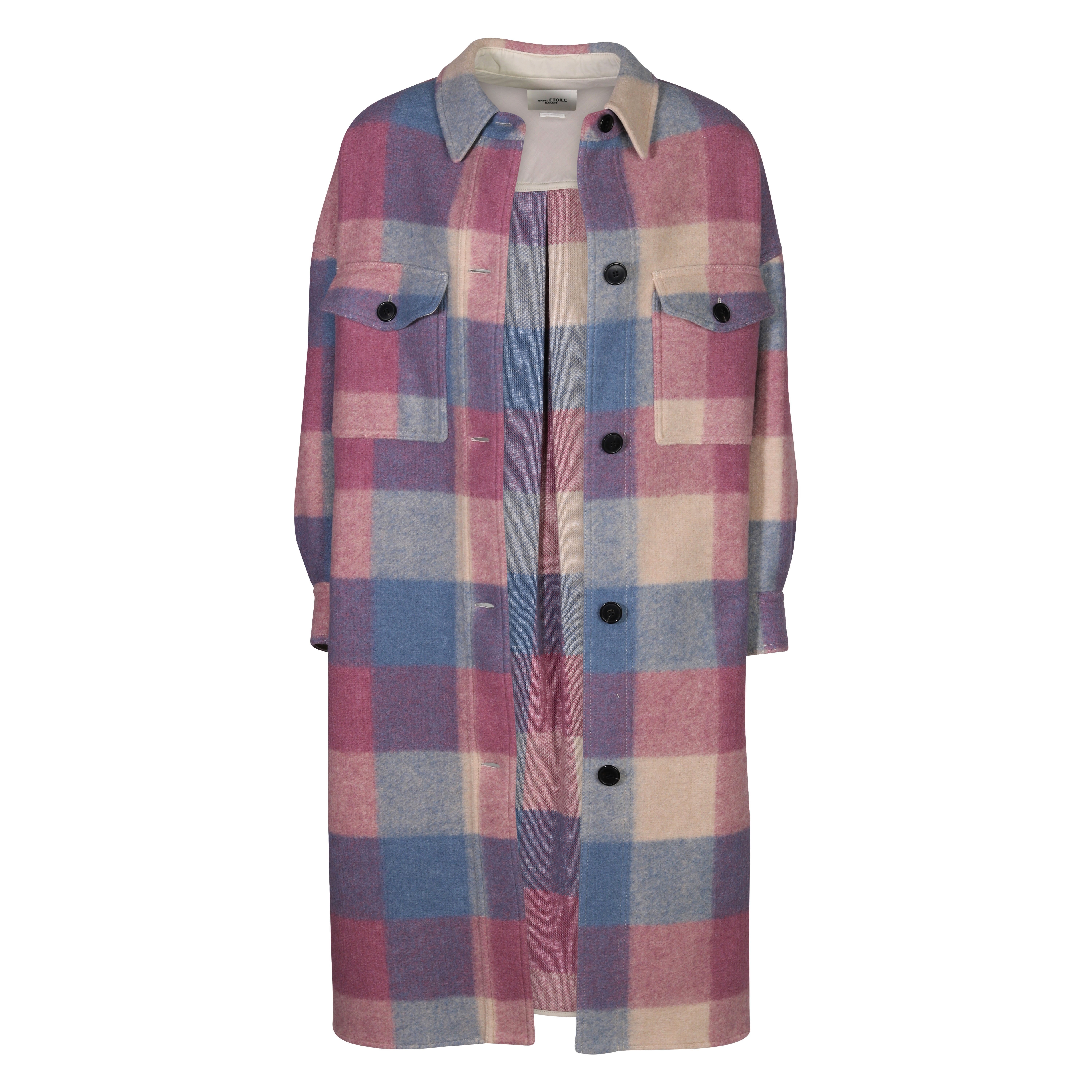Isabel Marant Étoile Check Coat Fontizi Rosewood T0 / XS
