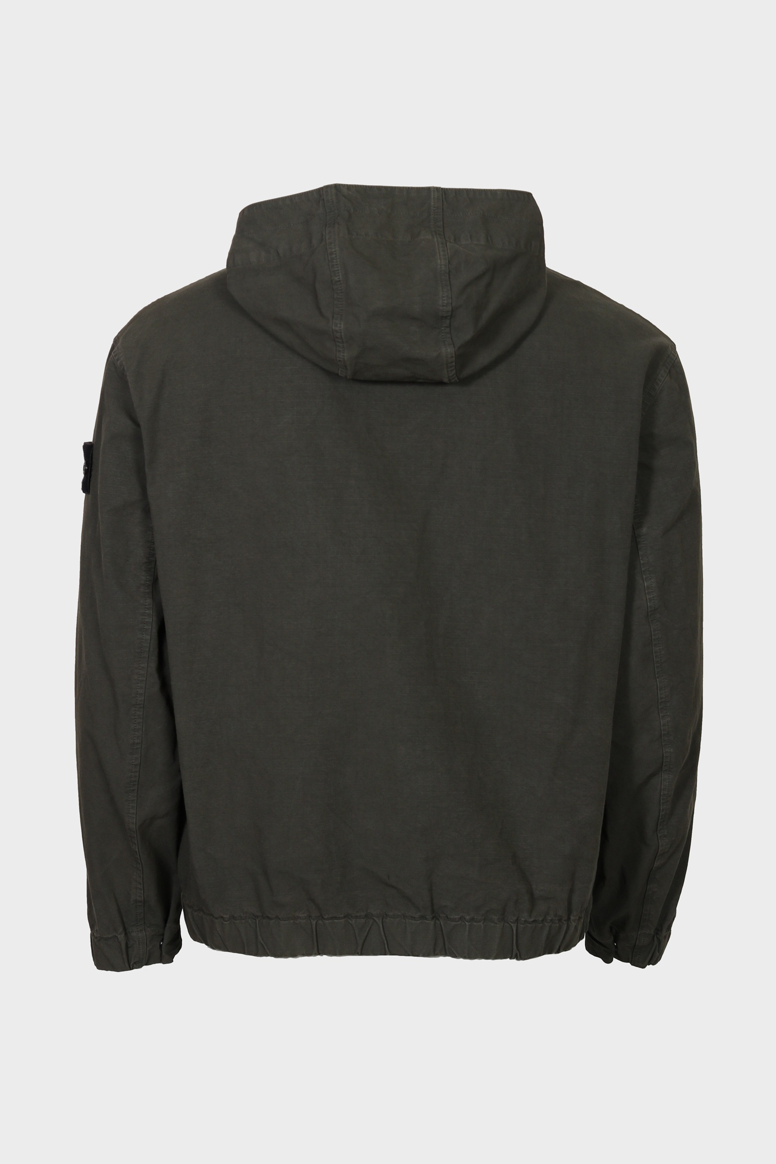 STONE ISLAND Light Cotton Ripstop Hooded Jacket in Dark Olive