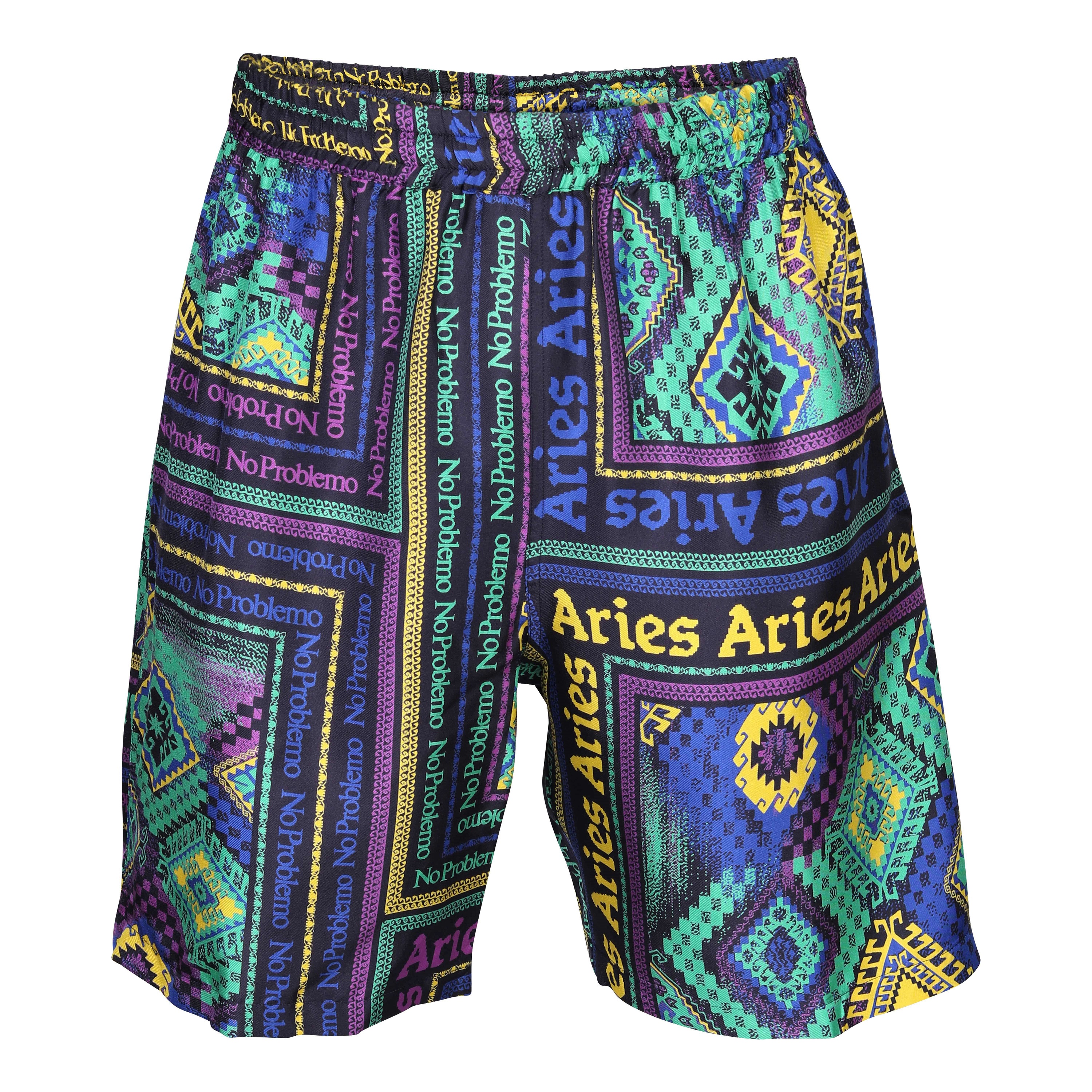 Unisex Aries Pleated Silk Short in Multicolor