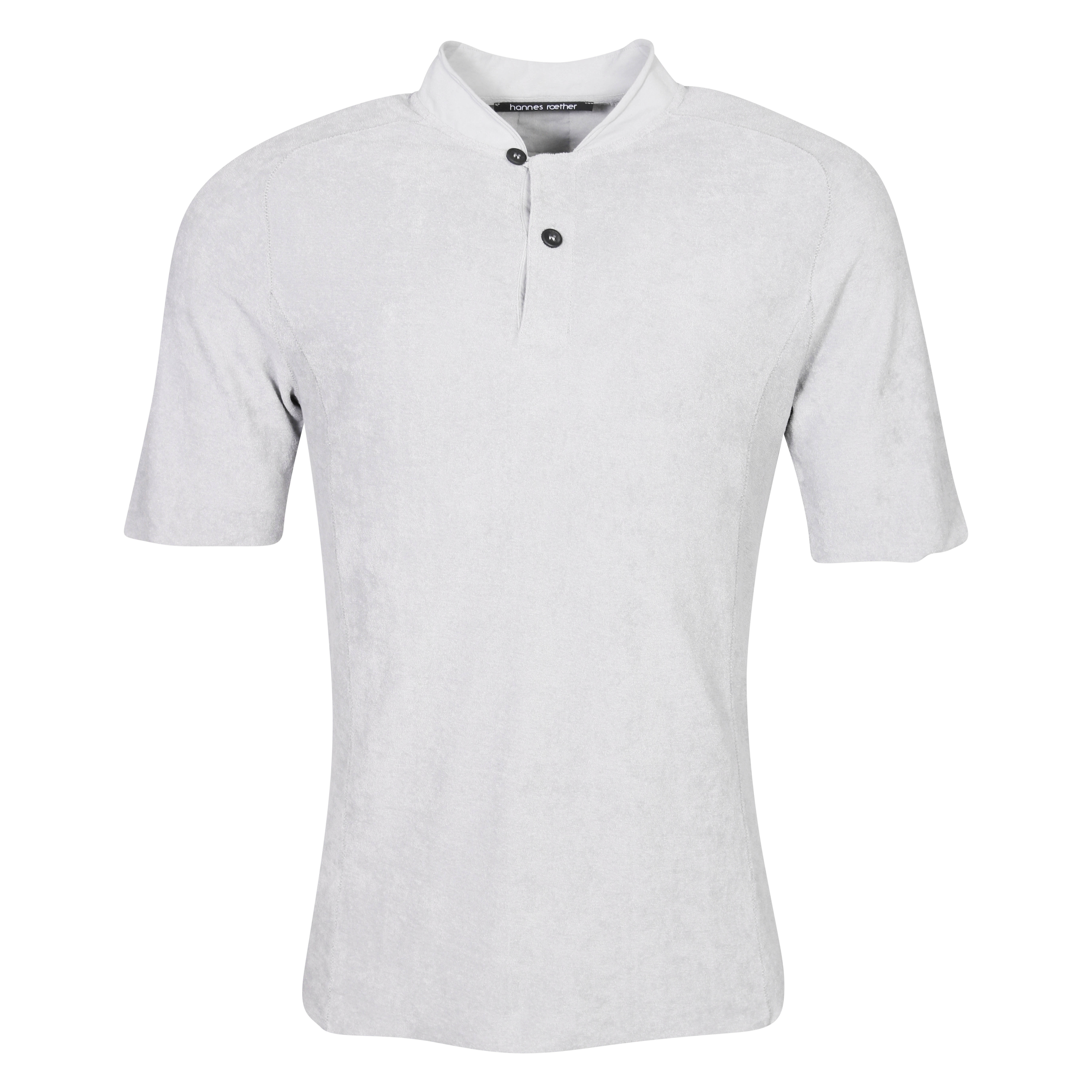 Hannes Roether Frottee Poloshirt in Mouse 2XL