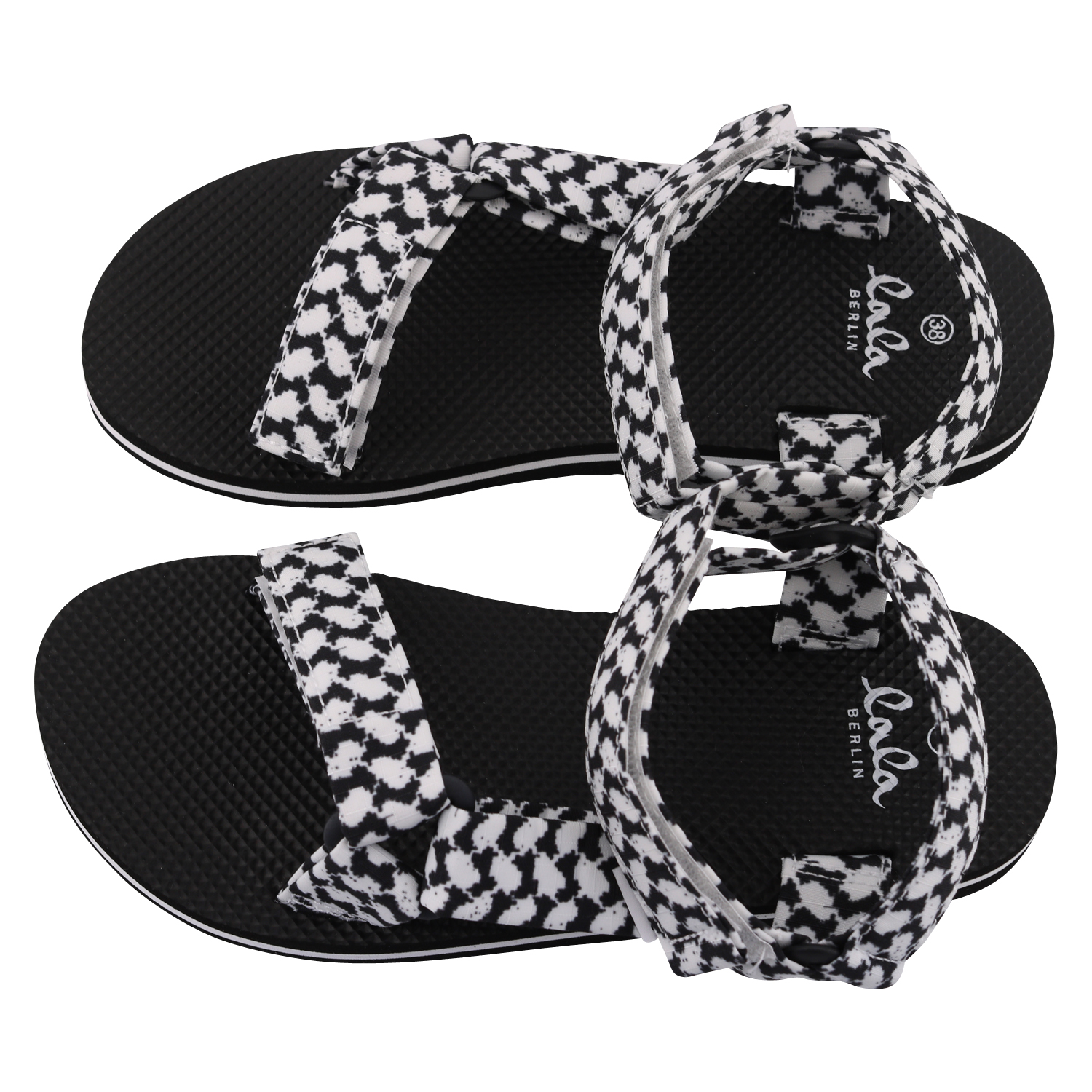 Lala Berlin Sandals Alanis Kufiya Scribble Black 38