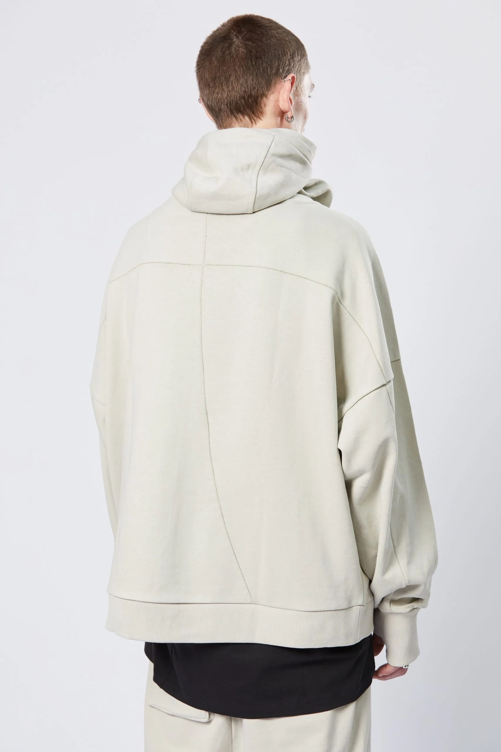 THOM KROM Oversize Zip Hoodie in Sand Shell S