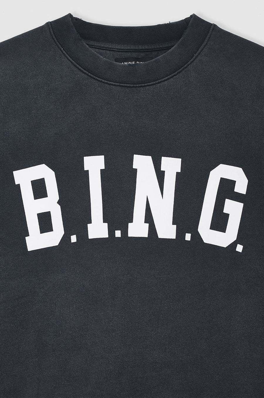 ANINE BING Tyler Bing Sweatshirt in Washed Black XXS