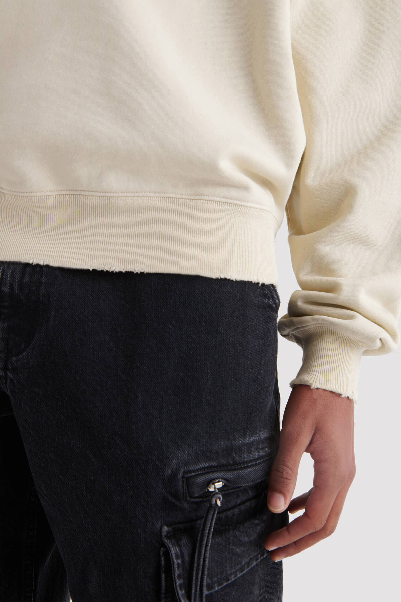 AXEL ARIGATO Vista Distressed Sweatshirt in Beige M