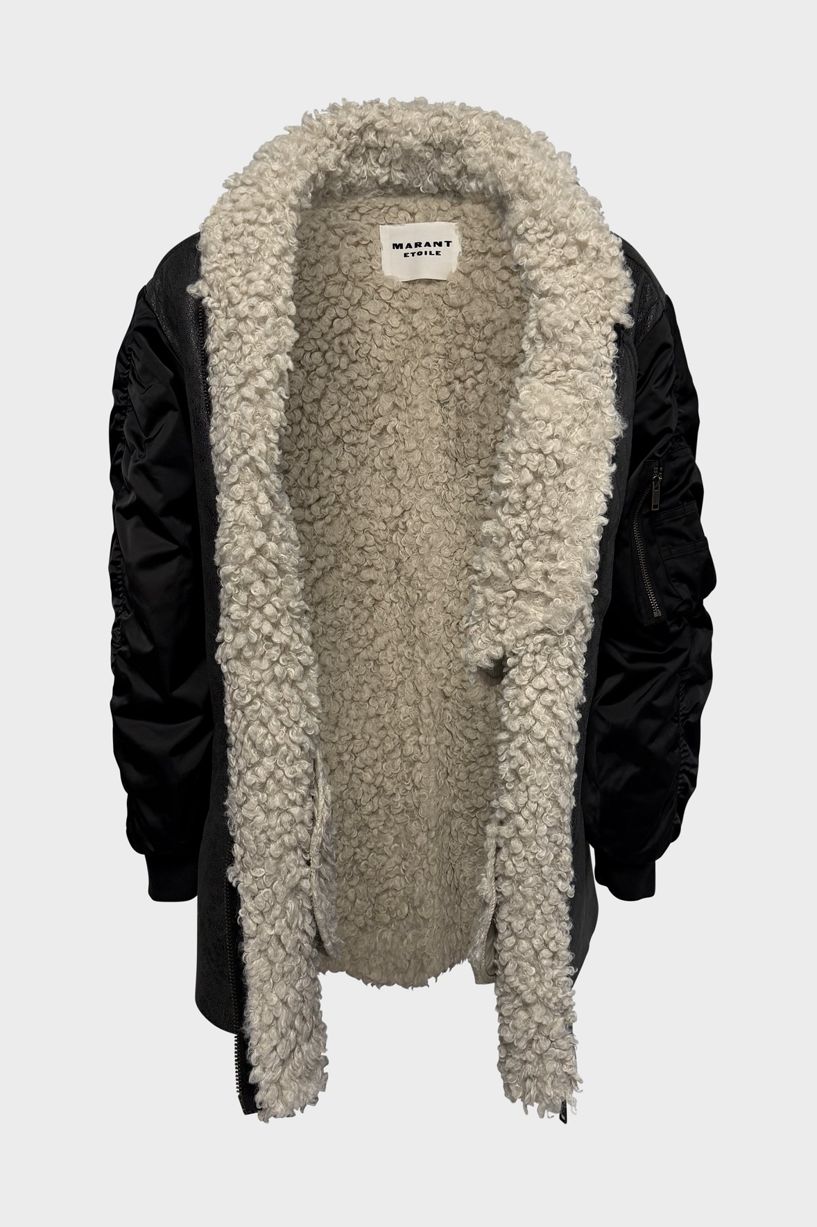 ISABEL MARANT ÉTOILE Fake Fur Jacket in Black