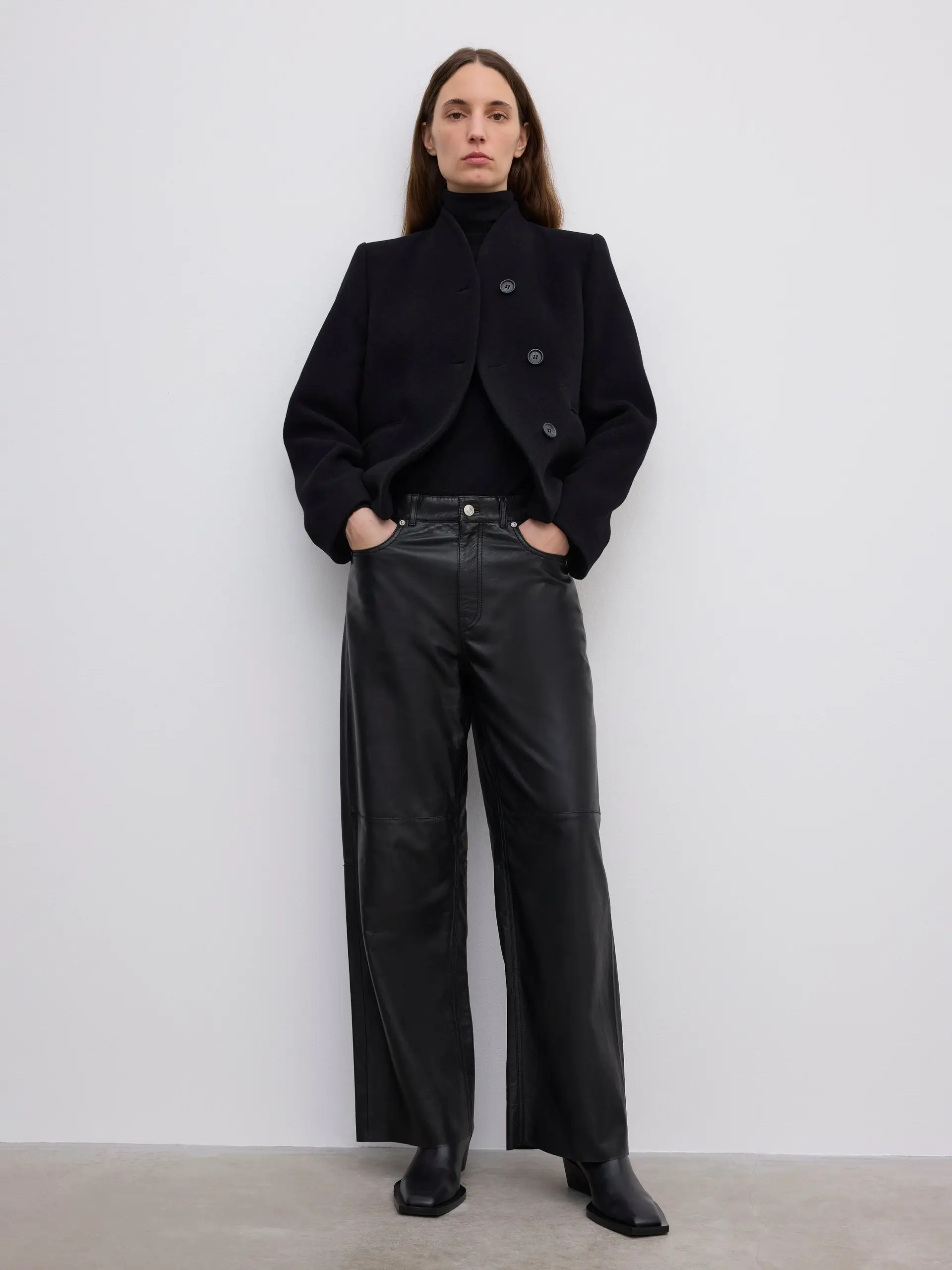 DAGMAR Short Curved Jacket in Black
