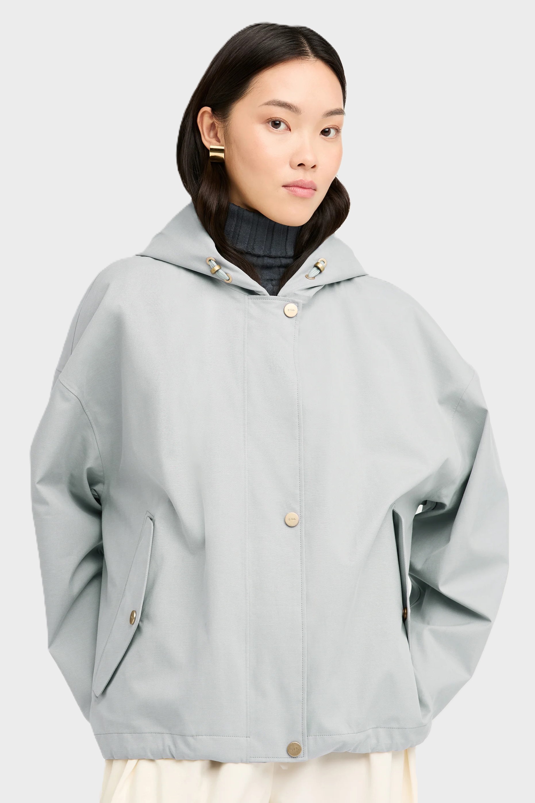 G-LAB Elle Soft Canvas Jacket in Sky Blue