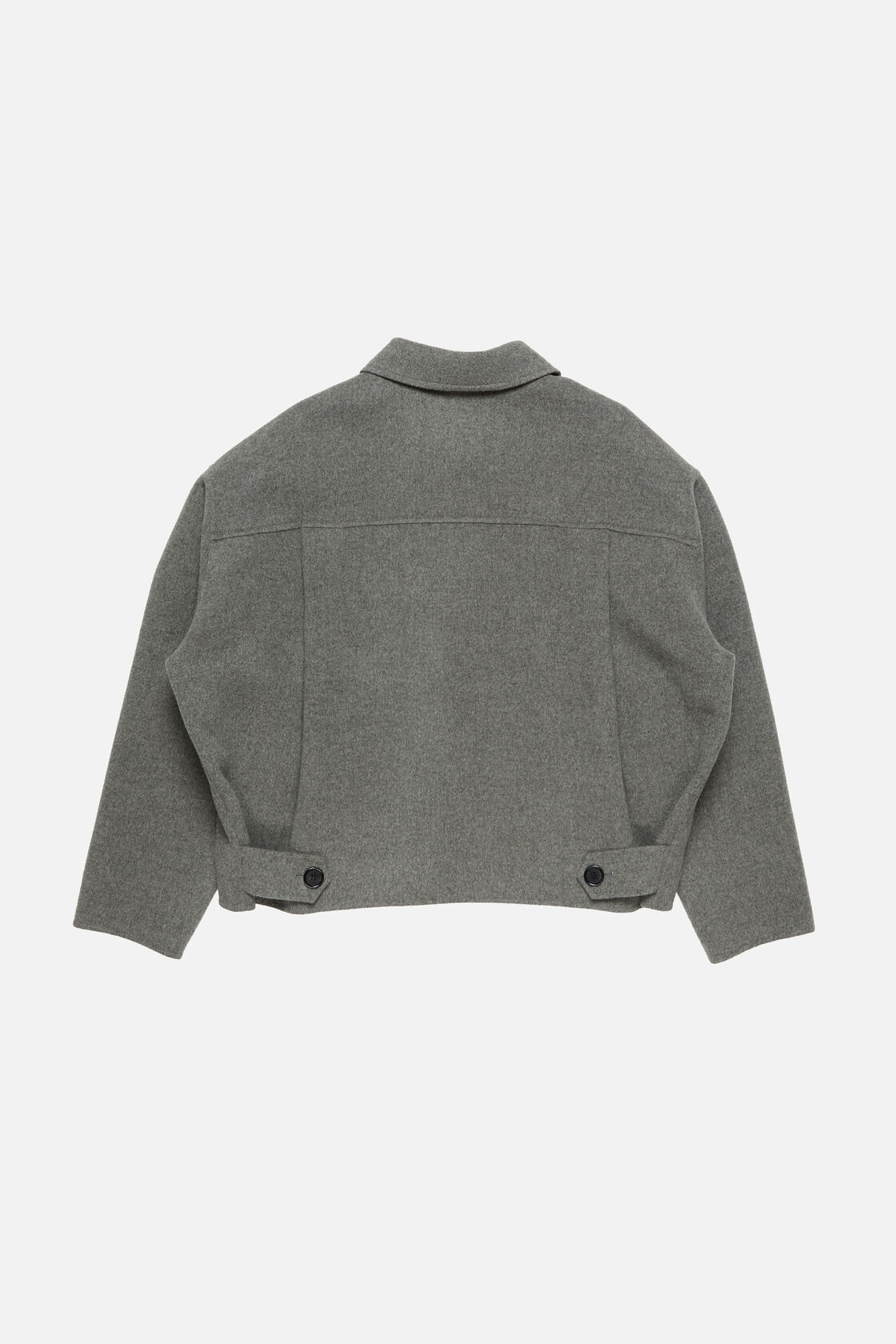 ACNE STUDIOS Boxy Fit Wool Jacket in Vintage Grey Melange