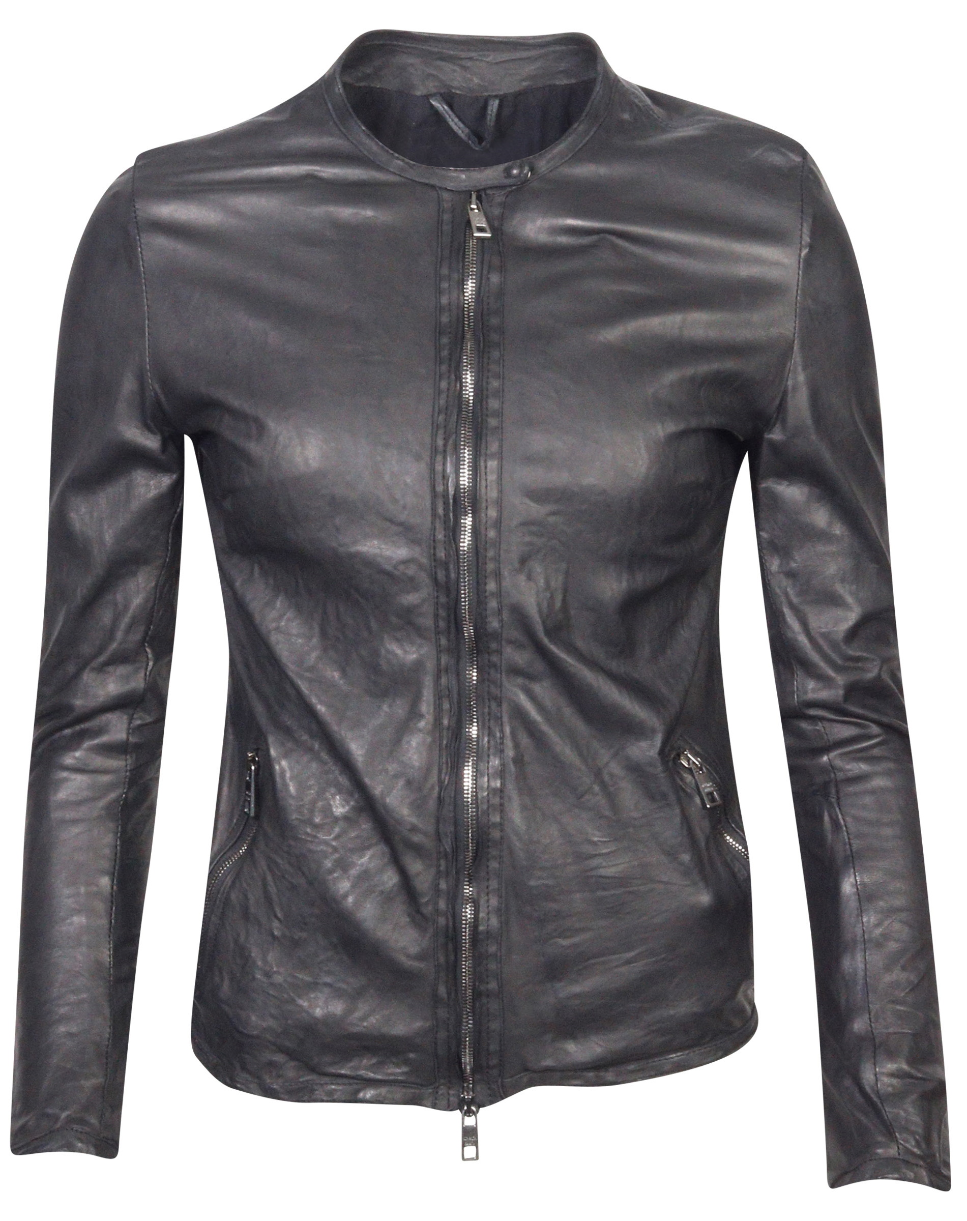 Giorgio Brato Vegetal Lamb Leatherjacket Black S
