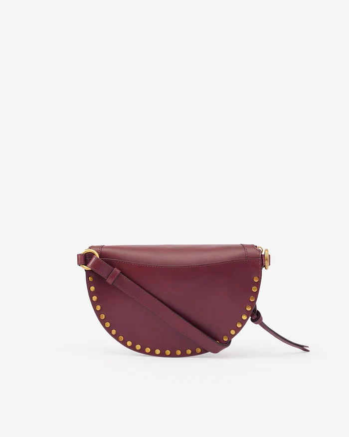 ISABEL MARANT Skano Fannypack in Burgundy Shiny with Studs
